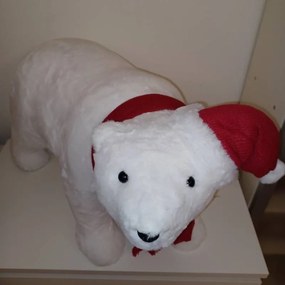 DECOLED Plyšový medvedík, 70 x 28 x 44 cm, biely