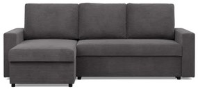 Rohová rozkladacia sedačka NEO Poso tmavosivá