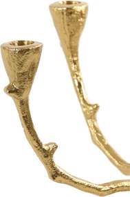 Zlatý antik kovový svietnik Ranica gold na 5 sviečok - 31*31*48 cm