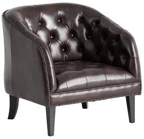 furniture-nabytek.cz - Kreslo Chesterfield Oakland z pravej kože, hnedé