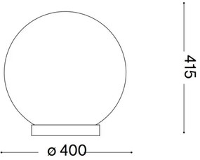 Ideal Lux - Stolná lampa CARTA 1xE27/25W/230V pr. 40 cm biela