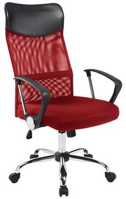 Ergonomické kancelárske kreslo s vysokou opierkou, 3 rôzne farby- červené