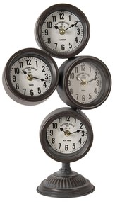 Kovové vintage hodiny sa svetovými časy Old Town Clocks - 24 * 13 * 43 cm / 4 * AA