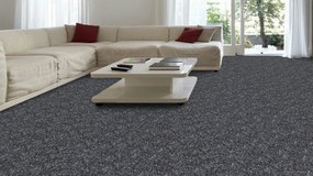 Den Braven, Metrážny koberec Lindau 50 čierny, záťažový, na mieru, šíře 2m,4m, šedá, resine, kancelária