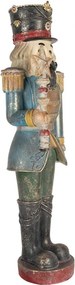Modro-zelená dekorácia figúrka Luskáčik Nutcracker - 21*15*60 cm