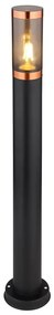 Globo 31588BC - Vonkajšia lampa BOSTON 1xE27/23W/230V IP44 80 cm čierna/meď