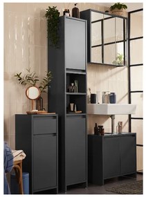 Livarno home Skrinka do kúpeľne Oslo, antracitová  (100391358)