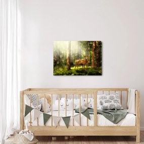 Obraz jeleňa v lese (70x50 cm)
