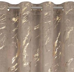 EUROFIRANY ZATEMŇOVACÍ ZÁVES NA KRÚŽKOCH MOLLY 140X250 CM HNEDÁ