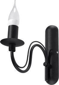 Čierne kovové nástenné svietidlo Fiorano – Sollux