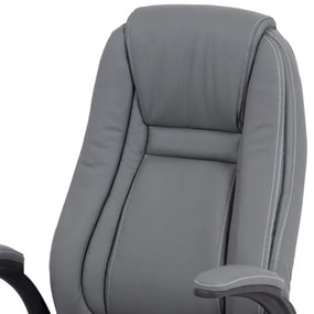 BONTEC Kancelárske kreslo, hojdací mechanizmus, šedá ekokoža, KA-G301 GREY Farba: Šedá