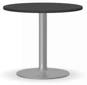 Konferenčný stolík ZEUS II, priemer 600 mm, sivá podnož, doska grafit