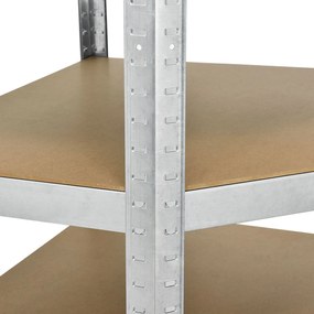 InternetovaZahrada Rohový regál Basic 180x70x40 cm - strieborný