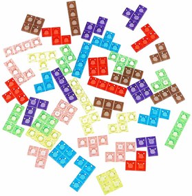 KIK Logická hra Tetris zo dreva a plastu na stojane