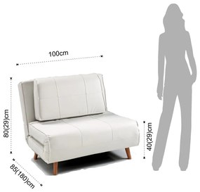 Biele rozkladacie kreslo Tomasucci Shift