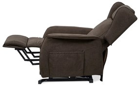 Autronic BONTEC Polohovacie kreslo, elektrické káblové ovládanie, hnedá, látka, TV-1190 BR2 Farba: Hnedá