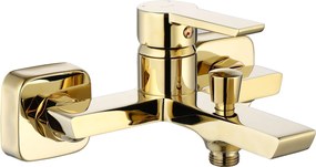 Rea Argus, vaňová batéria s ručnou bodovou sprchovou súpravou, zlatá lesklá, REA-B6409