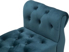 Lavica Paris 120 cm zamat tyrkysová/zlatá