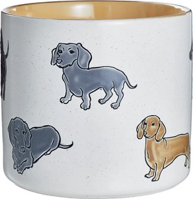 DOG LOVER Kvetináč jazvečík 18 cm - béžová