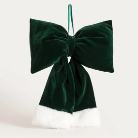 Závesná vianočná dekorácia BOWE zelená mašľa 757549