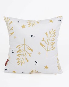 Vianočná obliečka na vankúšik Velvet 40 × 40 cm - Imelo biele