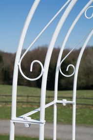 Oblúk na ruže Mel s bránkou - Biela