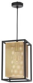 ONLI - Luster na lanku MALIK 1xE27/22W/230V zlatá/čierna