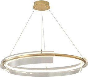 Toolight Toolight, LED závesné svietidlo 58cm s diaľkovým ovládaním APP1672-CP, zlatá matná, OSW-06137