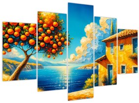 Obraz - Dom s pomarančmi II. (150x105 cm)