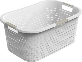 Kôš na čistú bielizeň COUNTRY biely, 40 l