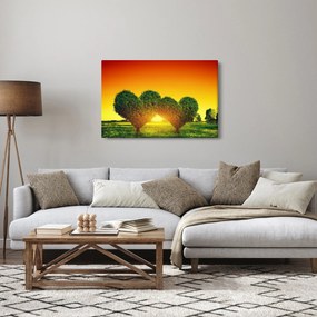 Obraz - Srdce v korunách stromov (90x60 cm)