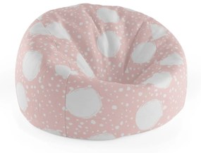 Sablio Sedací vak Cocoon Biele fľaky - 75 x 45 x 35 cm
