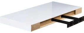 Stilista nástenná polica Volato, 60 cm, lesklá biela