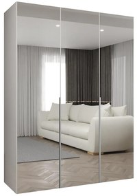 Skriňa Alicante III 150 biela/strieborný