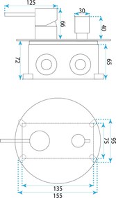 Rea Lungo Stripe, podomietková sprchová súprava + BOX, zlatá matná, REA-P9492