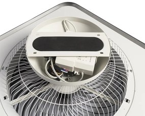 Stropný ventilátor štvorcový čierny vrátane stmievateľného LED - Climo