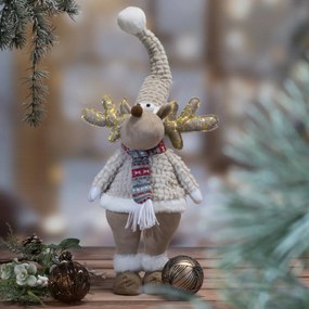 Vianočná dekoratívna bábika béžová