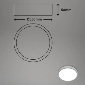 Briloner 3709-014 - LED RGBW Stm. stropné svietidlo LED/22W/230V strieborná + DO
