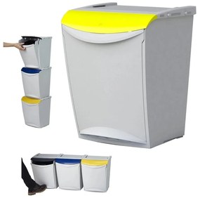 Denox Ekosystem odpadkový kôš na triedený odpad 25 l, žltý - plast