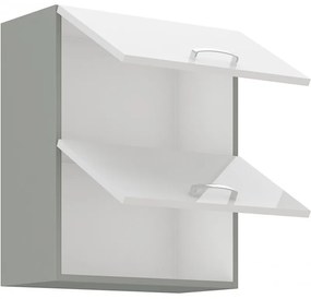 Kuchynská linka Bianka 350 cm - sivá / biely lesk