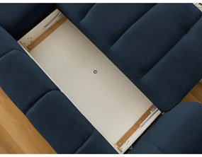 Tmavomodrá rozkladacia/s úložným priestorom rohová pohovka (pravý roh/s leňoškou) Fuji – Bobochic Paris