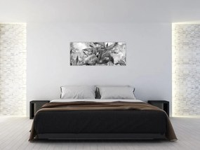 Obraz - Plameniaky graffiti (120x50 cm)