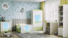 Detská posteľ Babydreams medvedík zelená