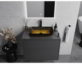 Mexen Megan, sklenené umývadlo na dosku 56 x 36 x 11 cm, tmavá zlatá, 24135651