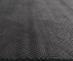 Koberec Zurich 1901 Dark Grey – sivý obdĺžnikový so vzorom Rozmer: 60x100 cm