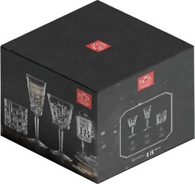 RCR ETNA SADA POHÁROV NA VÍNO, ŠAMPANSKÉ A WHISKY 18 KS