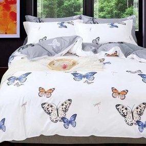 Obliečky FALER BUTTERFLIES WHITE 7-dielna sada 140x200 cm
