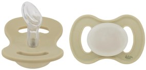 Cumlík, ortodontický silikón, nočný-svietiaci, 2ks, Lullaby Planet, 0-6m, oliva