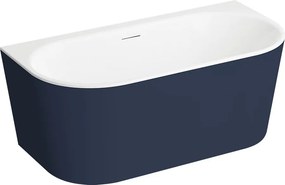 Polimat Akrylátová voľne stojaca vaňa k stene Sola 160x75 POLIMAT-Rozmery: 160x75, POLIMAT-Farba vane: Biela / grafit lesk