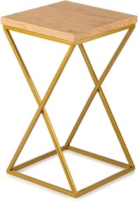 STOJAN NA KVETINÁČ LOFT6 40X24X24 CM ZLATÁ/HNEDÁ